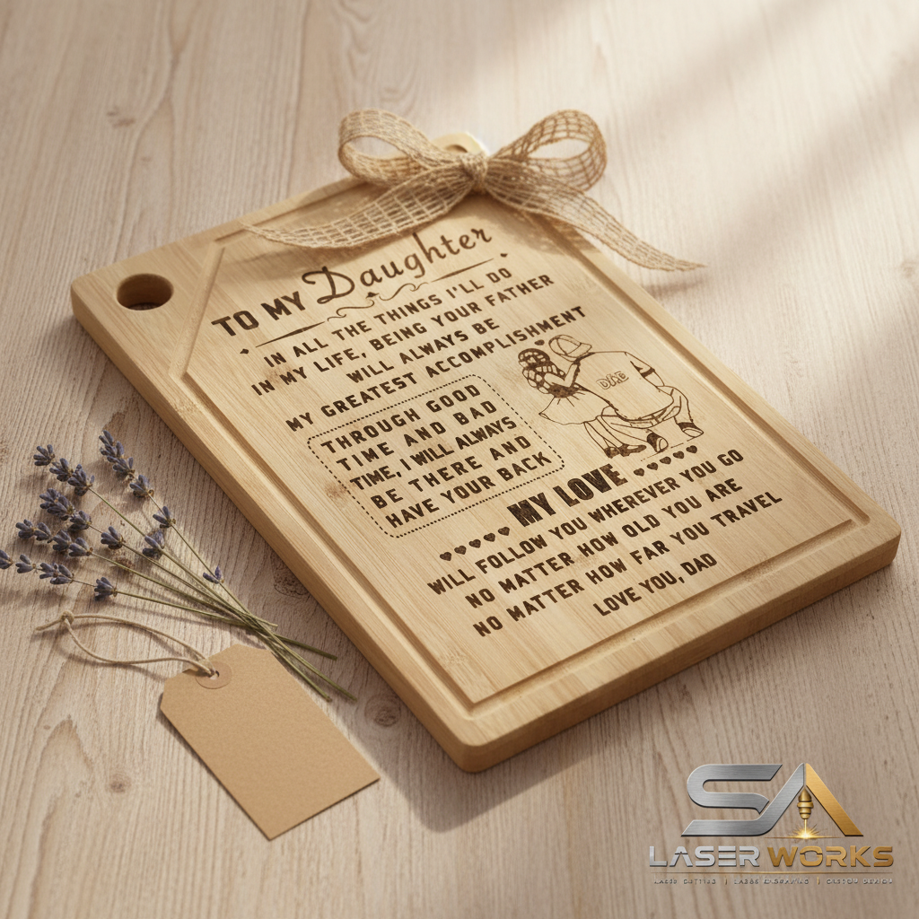 To My Daughter – gift presentation with jute bow