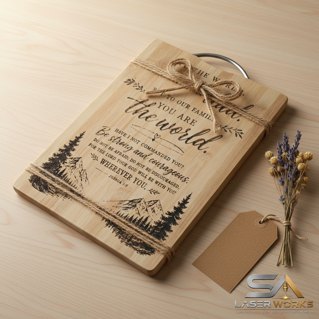 To The World You Are a Dad – gift presentation with jute bow