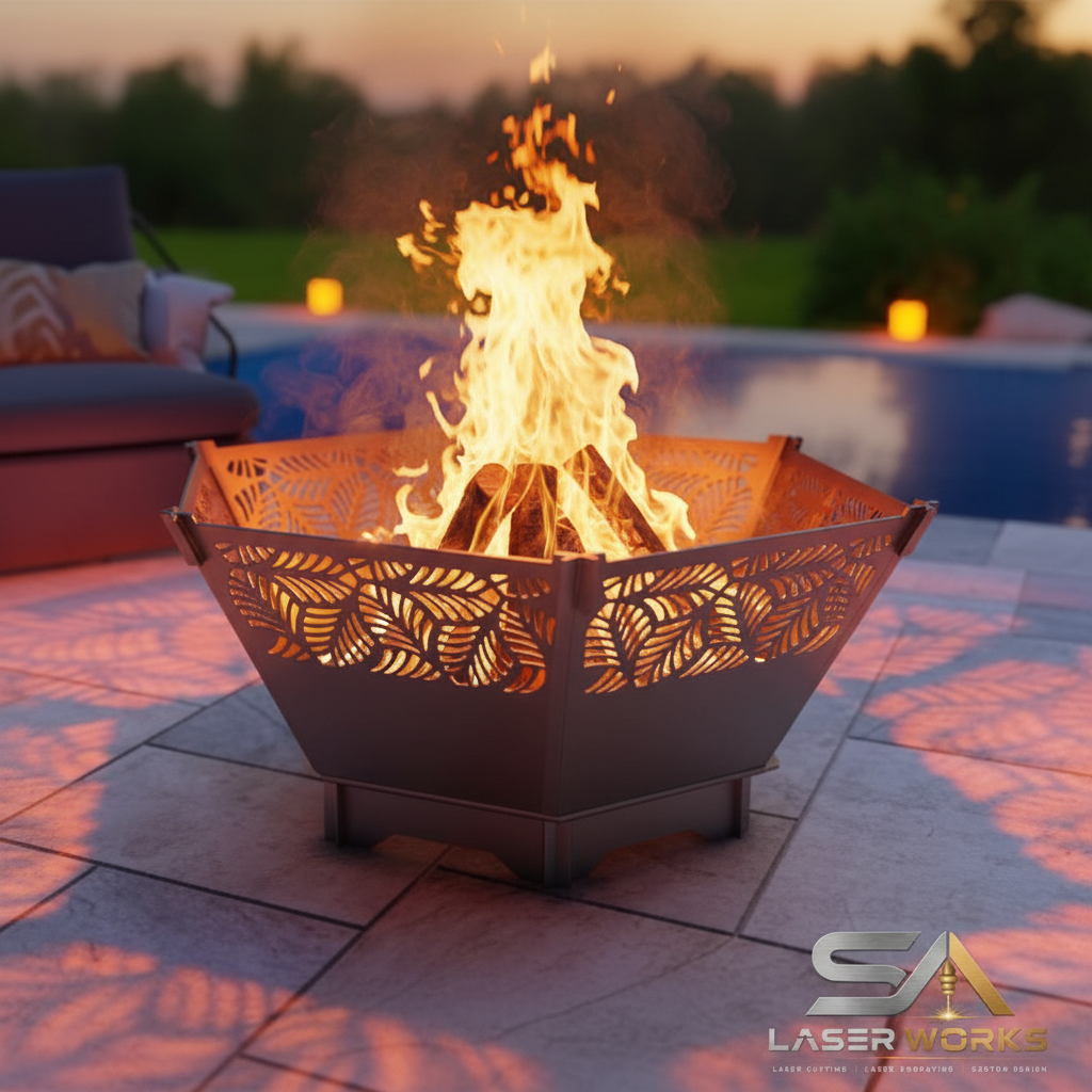 SA Laser Works Leaves Boma Braai - hero golden hour shot
